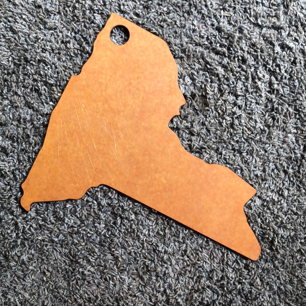 Epicurean cut and serve board. New York State.